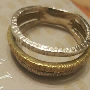 RETIRED! Silpada Mixed Layers Multi-Band Ring - Size 8